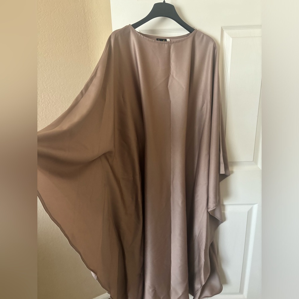 Elegant Taupe butterfly Kaftan Dress